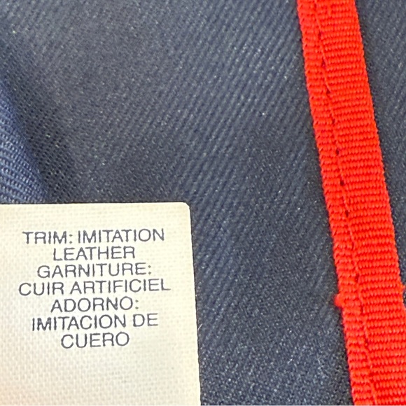 Tommy Hilfiger Navy & Logo Print Shoulder Bag – Red Zip Accent & Faux Leather - Picture 10 of 16